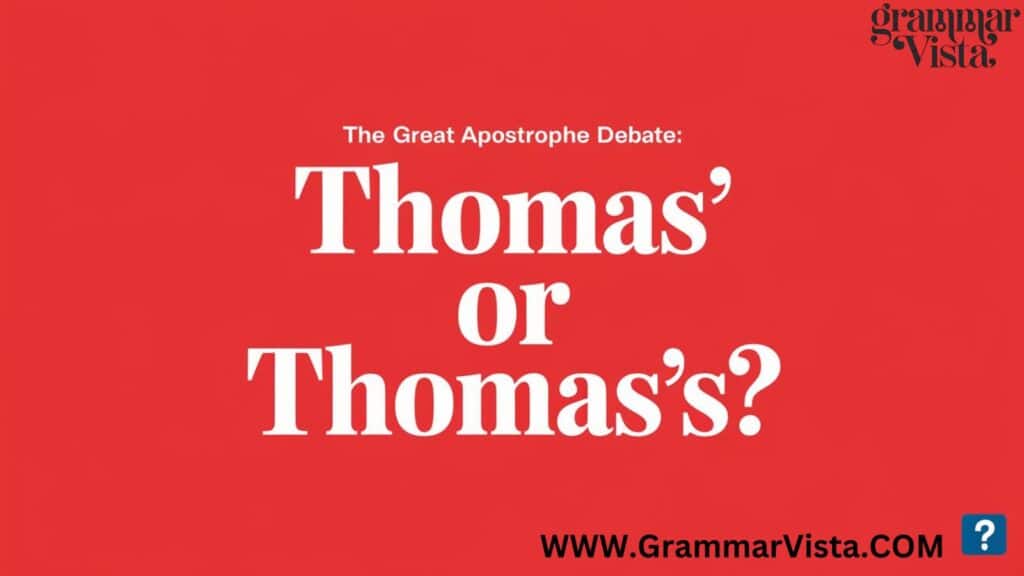 Thomas' or Thomas's