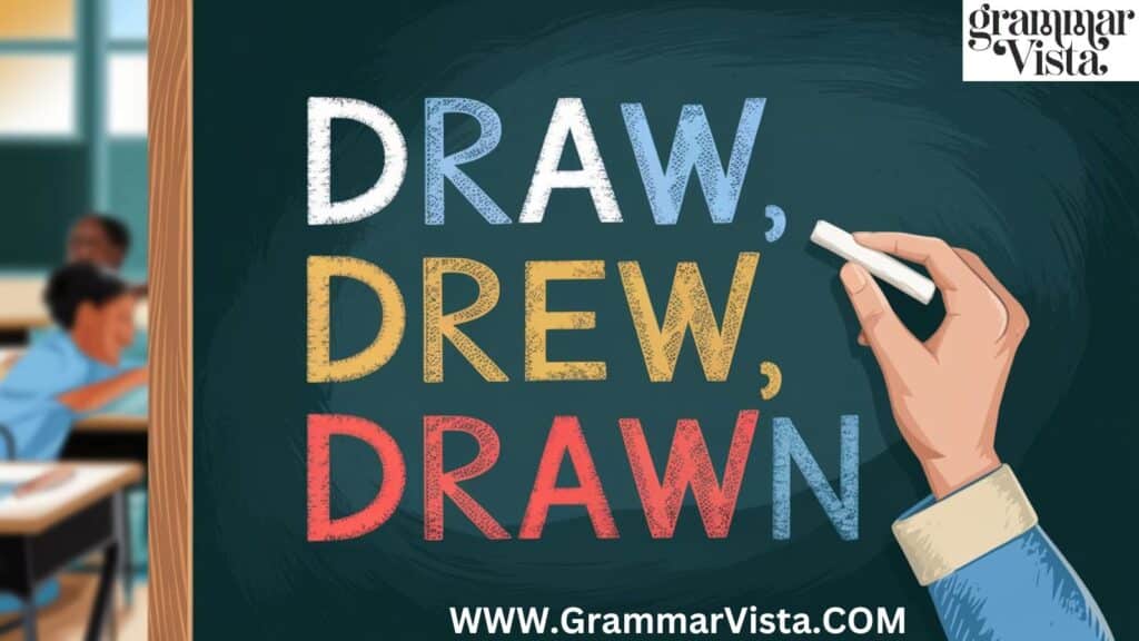 draw, drew, drawn