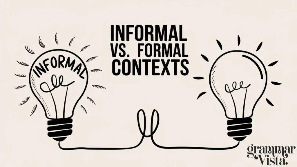 Informal vs formal contexts