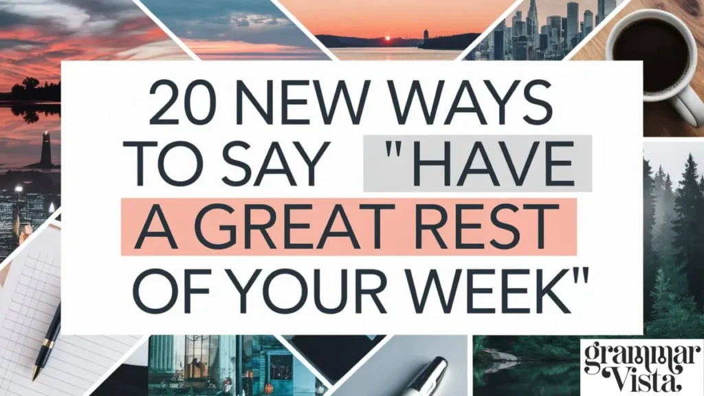 20 new ways to say "have a great rest of your week"