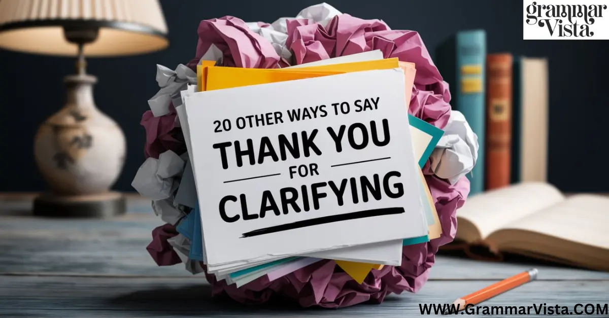 20 other ways to say "thank you for clarifying"