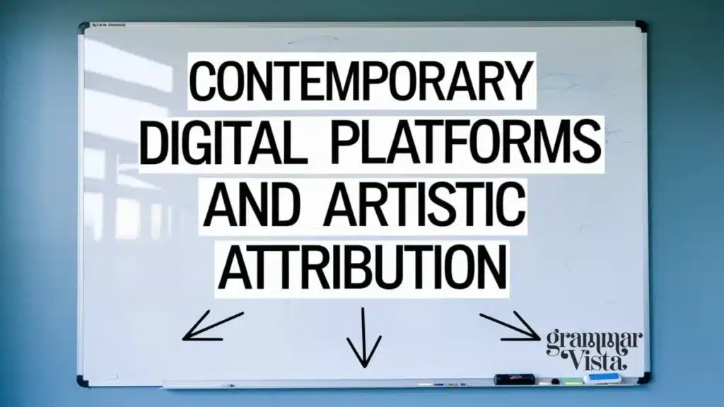 Contemporary Digital Platforms and Artistic Attribution