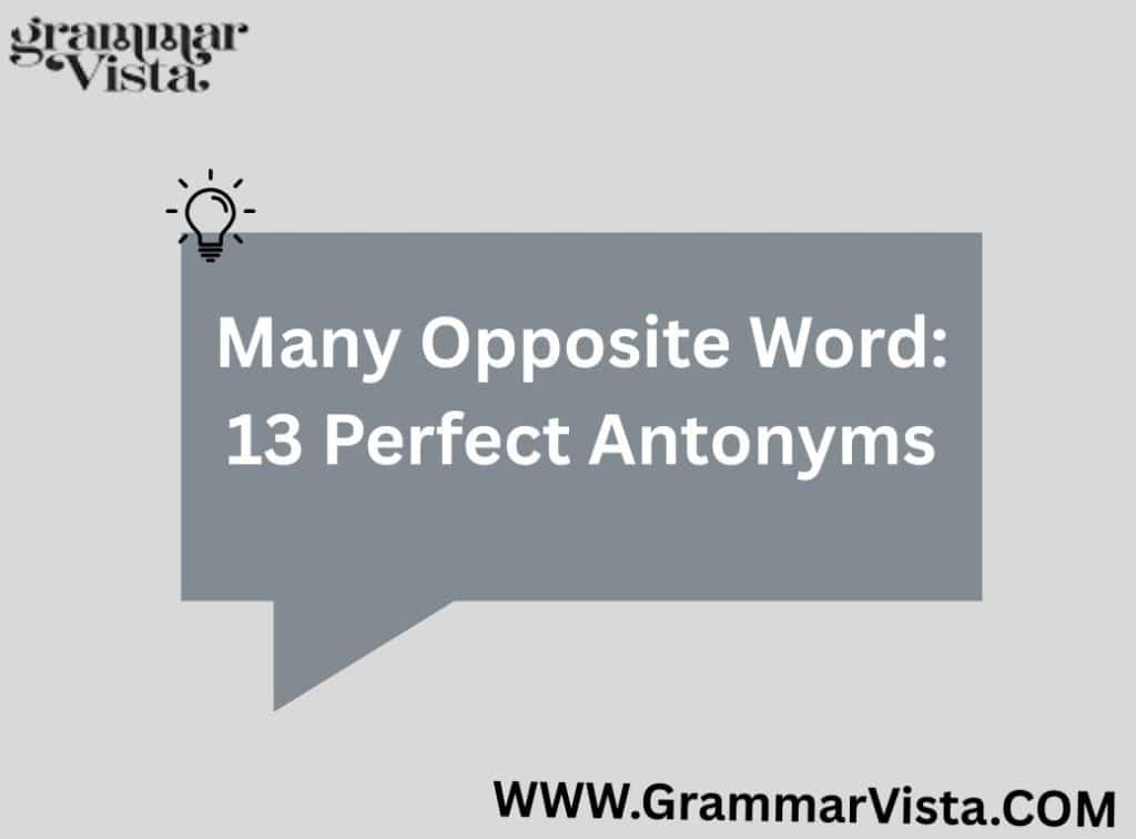 Many Opposite Word