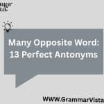 Many Opposite Word