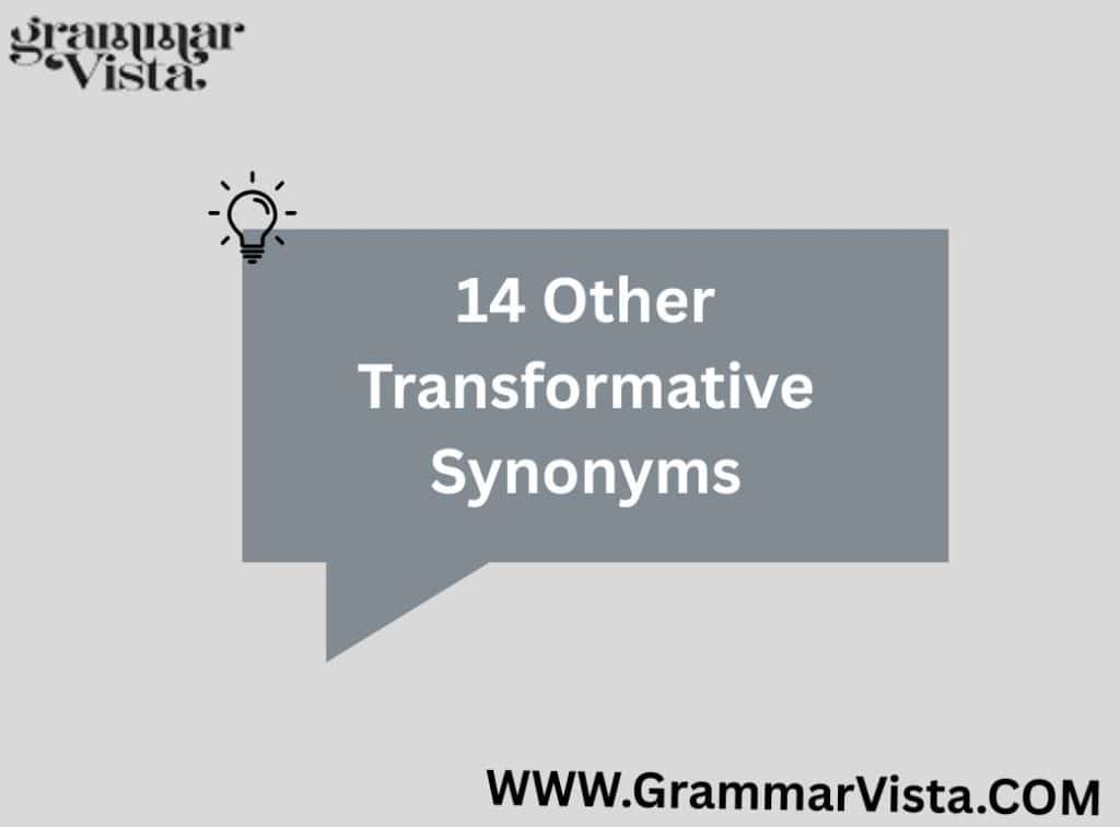 Transformative Synonyms
