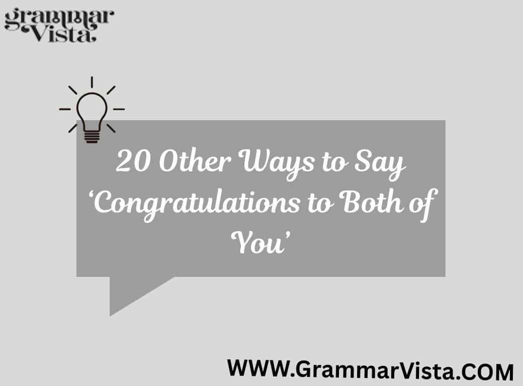 Congratulations to both of you