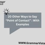 Other Ways to Say Point of Contact