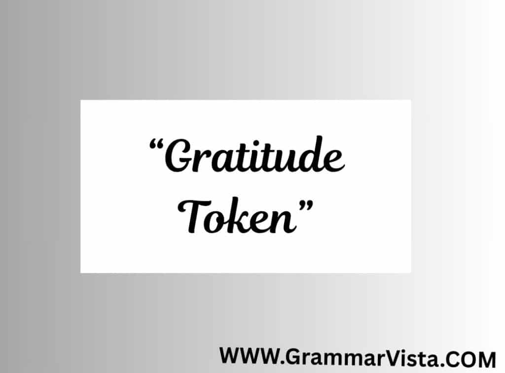 a token of appreciation