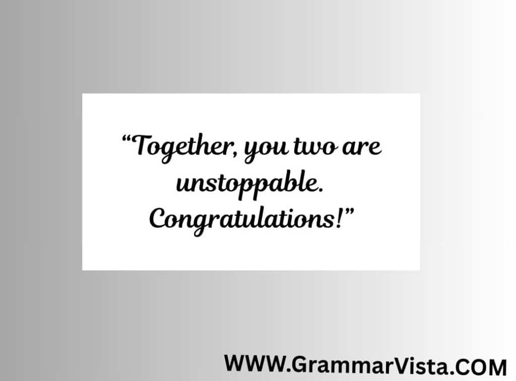 congratulations both