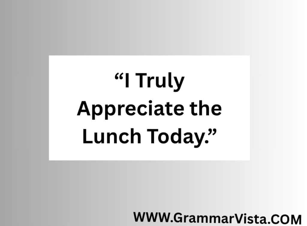 thank you for the lunch