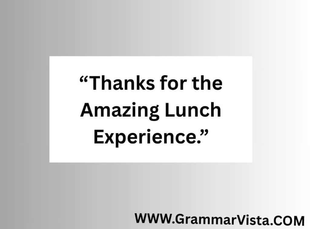 thank you note for lunch