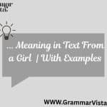 meaning in text from a girl