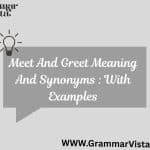 meet and greet meaning