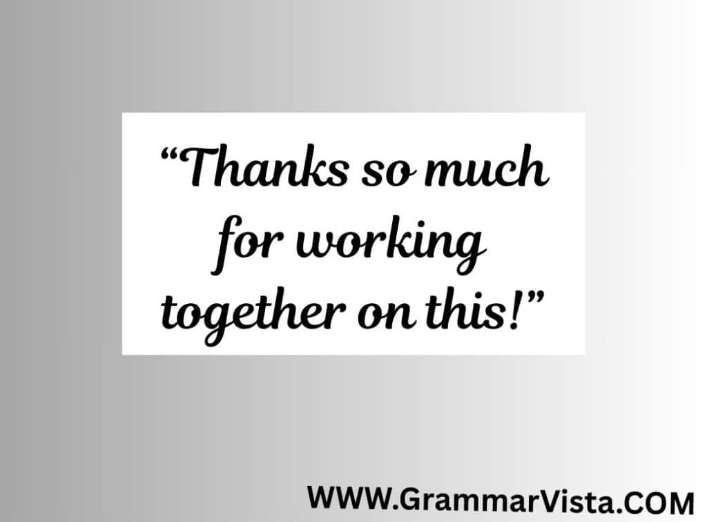 thank you for your cooperation meaning