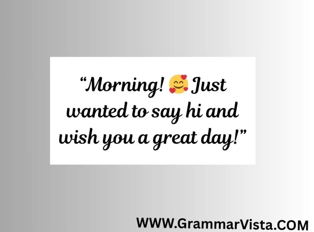 good morning reply to crush