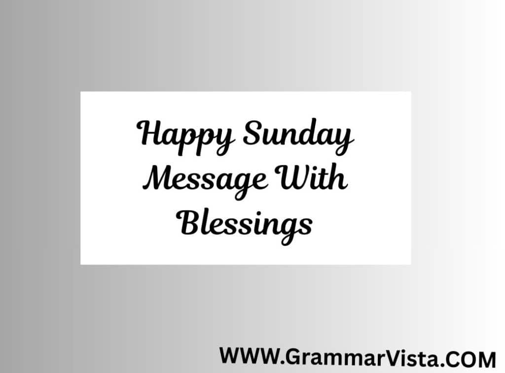 happy sunday message