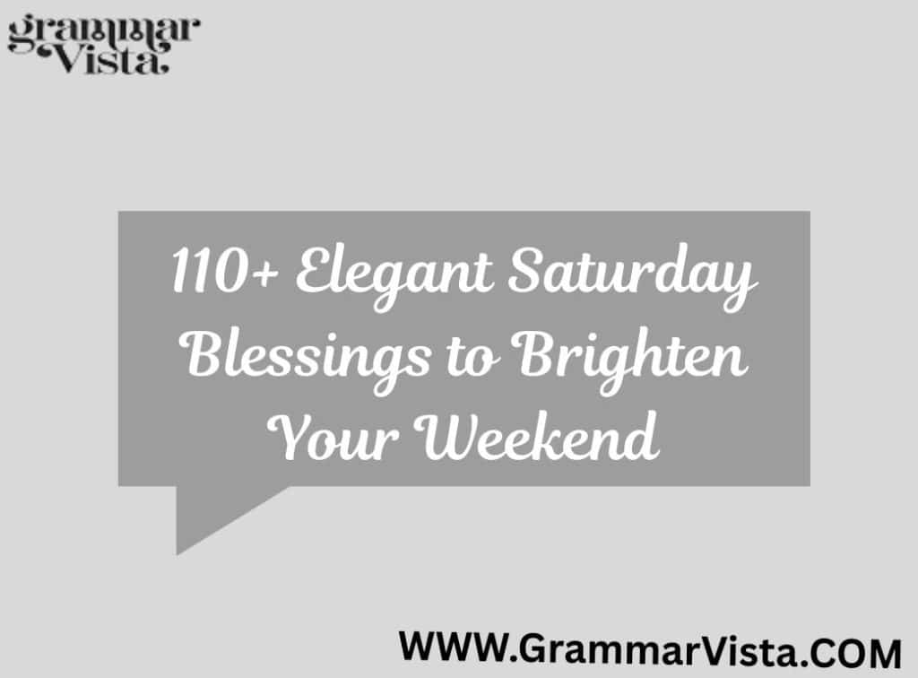 saturday blessings