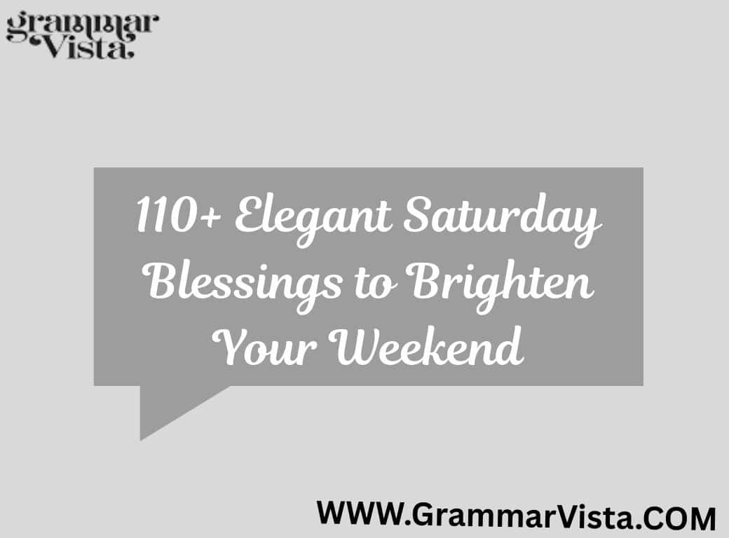 saturday blessings