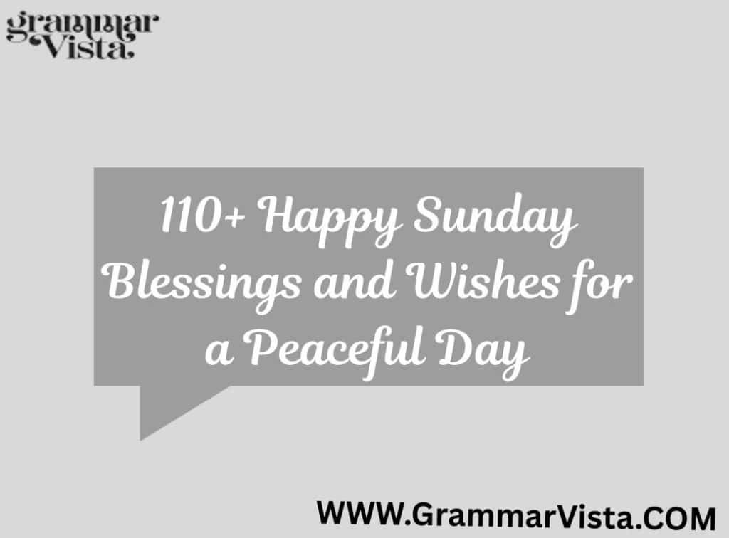 sunday blessings