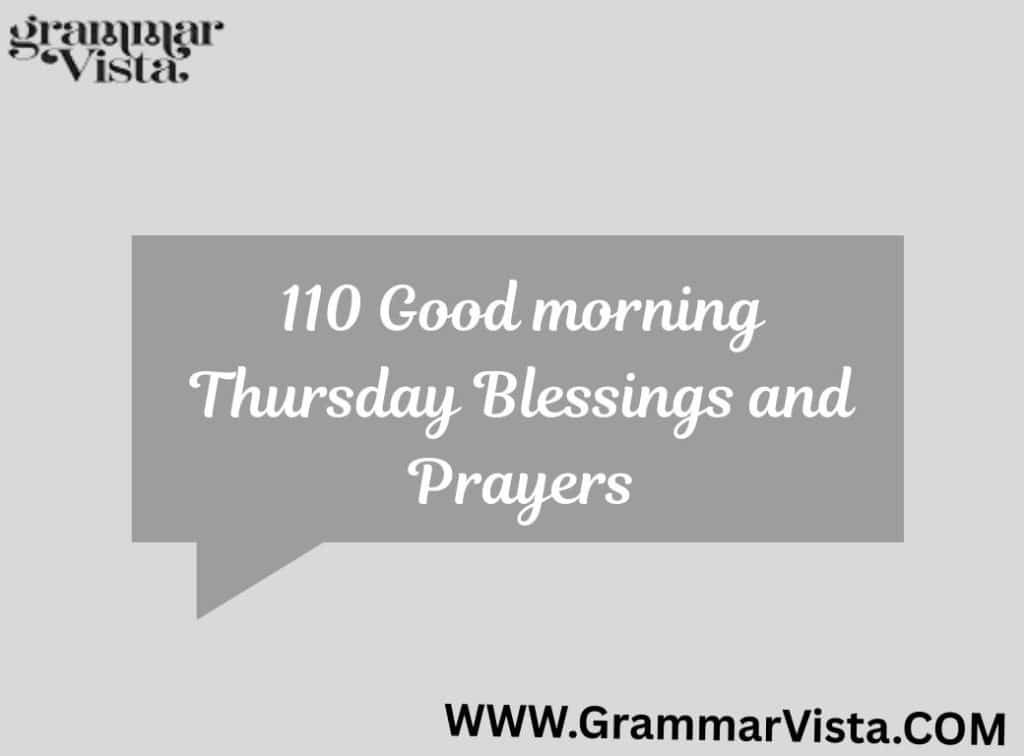 thursday blessings and prayers