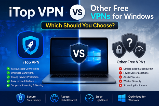 iTop VPN vs other free VPNs for Windows comparison